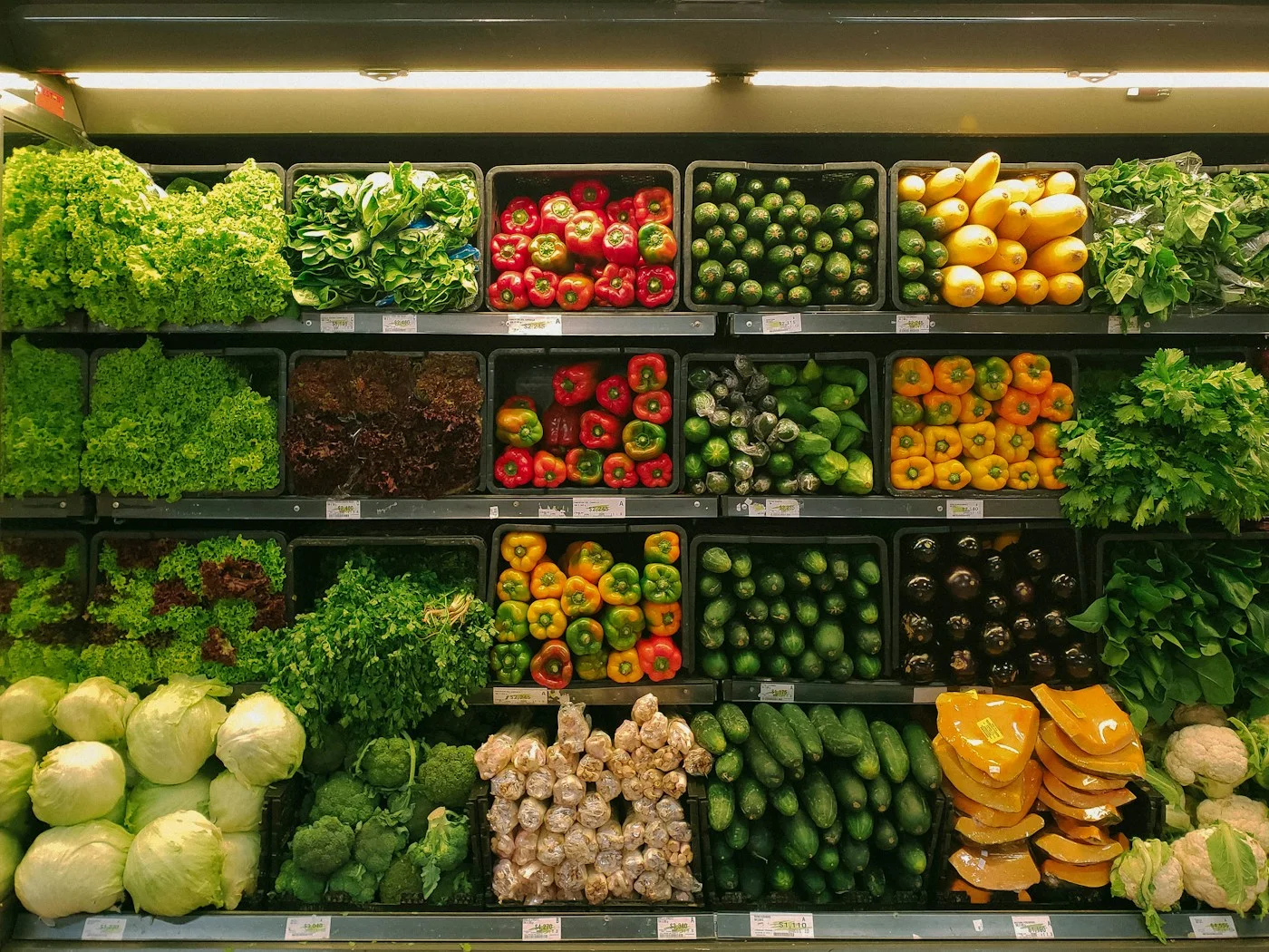 Fresh produce displayed at a market