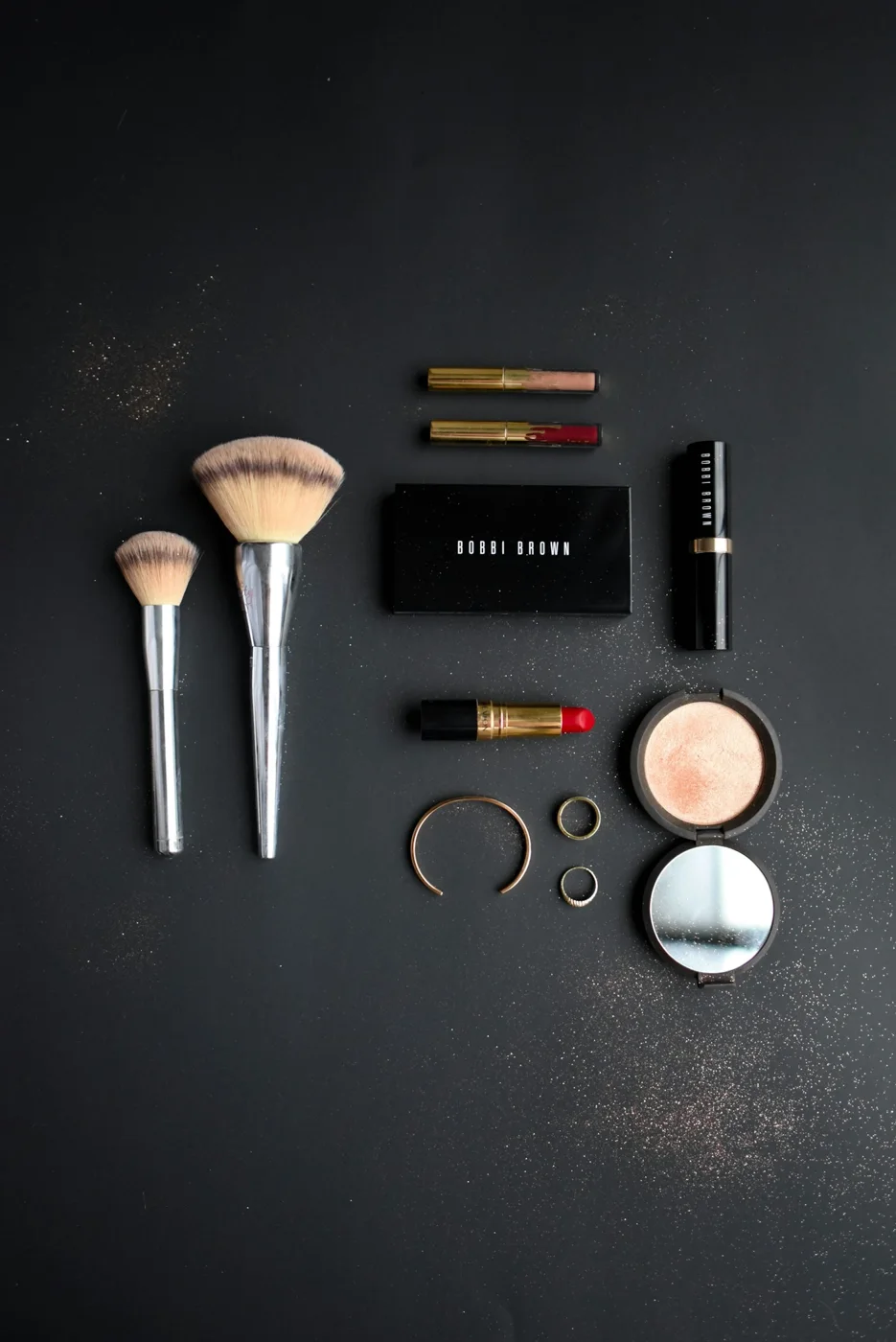 Woman preparing a makeup look