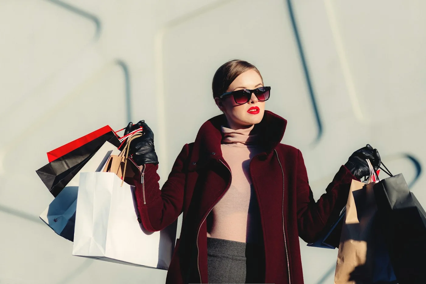 Women walking together on a shopping day